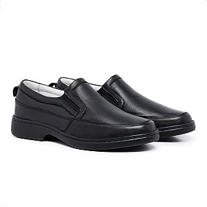 Sapato Social Couro Legítimo Comfort Shoes - 6080 Preto