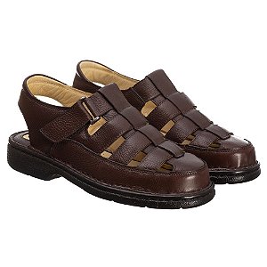 Sandália Masculina Ortopedica Comfort Shoes- 3602 Café