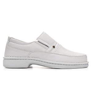 Sapato Masculino De Couro Legítimo Comfort - 1003S Branco