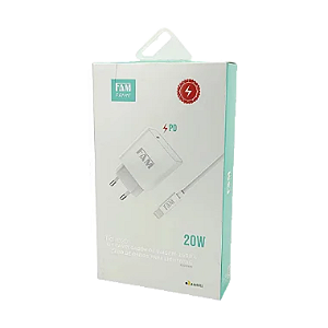 Kit Carregador Tomada Turbo FAM 20W PD