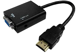 Conversor Vga para Hdmi C/ cabo de áudio de 3,5 mm