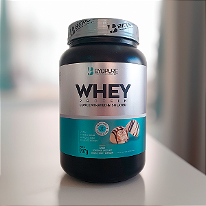 WHEY CONCENTRATED & ISOLATED BYOPURE CHOCOLATE BRANCO AMEDOIN 907G