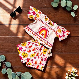 Conjunto Corações e Smile (Tam 8)