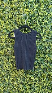 CROPPED PRETO TRICO   M