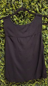 BLUSA VISCOSE GOLA RENDA MANZA P/M