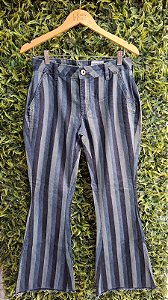 CALÇA LISTRADA AZUL / CINZA  PATOGE  N 42