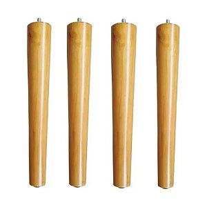 Kit 4 Pé Palito 32cm Madeira Poltronas Puff Pufe
