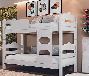 Beliche Kênia Branca em MDF - Duplamente Confortável - Kazza Shop