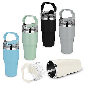 Garrafa térmica com alça bico ou canudo de 650ml personalizada a laser
