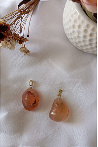 Pingente de Cornalina rolado – Criatividade, Coragem e Alegria de Viver