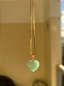 Pingente de Coração Mini de Amazonita – Equilíbrio, Suavidade e Confiança