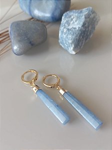 Brinco de quartzo azul - Serenidade, Equilíbrio e Comunicação Pacífica