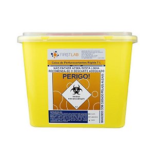 COLETOR PERFUROCORTANTE RIGIDO 7L - FIRSTLAB