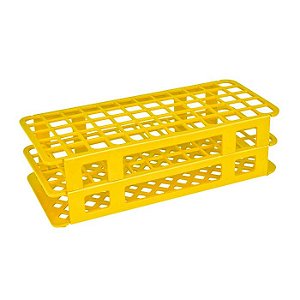 ESTANTE AMARELA PP 60 TUBOS DE ENSAIO 17MM - FIRSTLAB