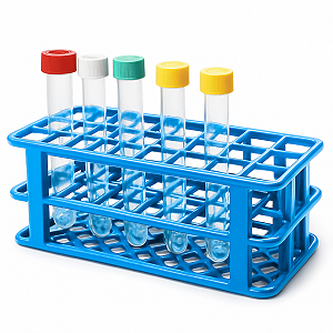 ESTANTE AZUL PP 40 TUBOS DE ENSAIO 21MM - FIRSTLAB