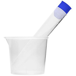 KIT P/ COLETA DE URINA NÃO ESTERIL 1 TUBO TAMPA AZUL - PCT/150 - FIRSTLAB