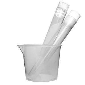 KIT P/ COLETA DE URINA NAO ESTERIL 2 TUBOS TAMPA BRANCA - PCT/150 - FIRSTLAB