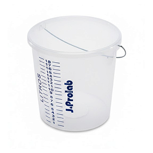 BALDE PP 20L C/ ALÇA ARAME GALVANIZADO - JPROLAB
