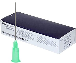 AGULHA 21G 0,80X30MM HIPODERMICA VERDE - CX/100 - BD