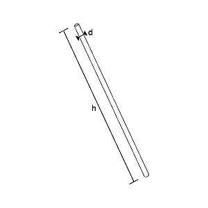 BASTAO DE VIDRO 10X300MM PONTAS POLIDAS (QUEIMADA) - LABORGLAS