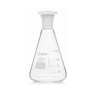 FRASCO ERLENMEYER COM ROLHA DE POLI 125ML - LABORGLAS