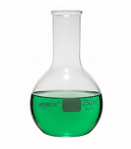 BALAO FUNDO CHATO VIDRO S/ JUNTA 1000ML - LABORGLAS