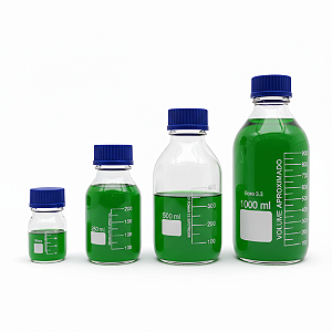 FRASCO REAGENTE 500ML TAMPA ROSCA AZUL E DISP. ANTI GOTA BORO - DOVIL