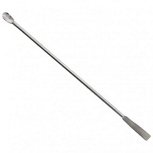 ESPATULA COM MICRO COLHER 3MM ARAME DE AÇO INOX 304 - 17CM - METALIC