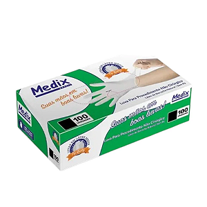 LUVA LATEX S/PO TAM. G - CX/100 - MEDIX