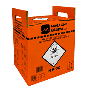 COLETOR PERFUROCORTANTES E RESIDUOS QUIMICOS 07 LITROS - MAGAZINE MEDICA