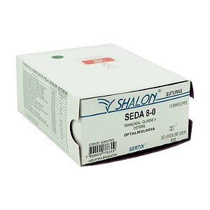 FIO SUTURA SEDA 8-0 C/AG ESPECIAL DE 0,65CM E 2 X 3/8 - CX/12 - SHALON