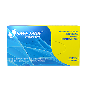 LUVA LATEX P SAFEMAX POLIMERIZADA S/ PO  - CX/100 - SUPERMAX
