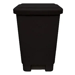 LIXEIRA C/PEDAL 25L PRETO