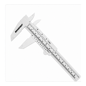 PAQUIMETRO PLASTICO UNIVERSAL 150MM 6 POLEGADAS  - BRASFORT