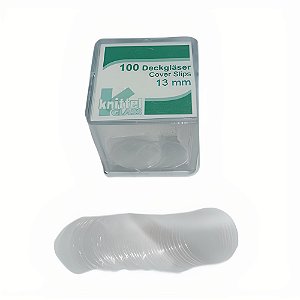 LAMINULA REDONDA 13MM VIDRO BOROSILICATO DE 0,13-0,17MM - CX/100 - KNITTEL