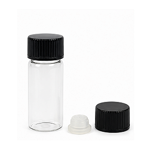 FRASCO TUBULAR DE VIDRO 10ML COM TAMPA  BOCA 20MM - ASS