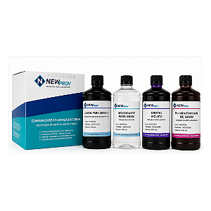 CONJUNTO COLORAÇAO DE GRAM 4X500ML - NEWPROV