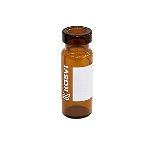 VIAL P/ CROMATOGRAFIA 2ML AMBAR - CRIMP 100UN/CX