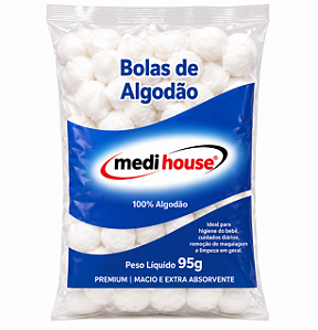 ALGODAO BOLINHA - PCT/ 95GR - MEDIHOUSE