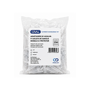 ADAPTADOR DE AGULHA P/ COLETA DE SANGUE MODELO C/ PROTETOR - PCT/250