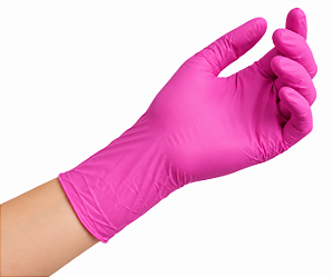 LUVA DE PROCEDIMENTO NITRILICA PINK G - CX/100 - SUPERMAX