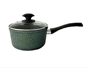 Panela Antiaderente 16cm Verde Amazônia c/ Tampa de Vidro