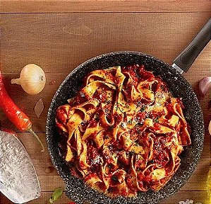 Frigideira Antiaderente 32cm Black c/ Tampa de Vidro