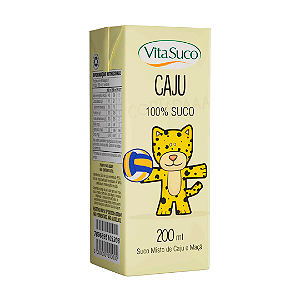 Suco 100% (Integral) - Caju - 200ml - Vita Suco (Kids) - 27un.