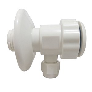 Conexão/Adaptador Para Mangueira De 3/8" (9,52mm) - Branco