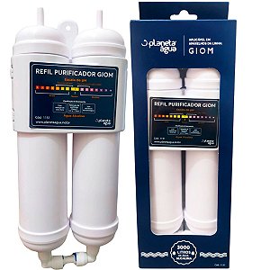 Filtro Refil Duplo Planeta Água Para Purificador Giom