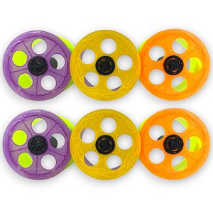 Kit Pipa 6 Carretilhas de Plástico Reforçado 21cm 8" Média