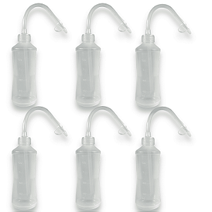 Kit 6 Tubo Almotolia Aplicador Para Líquidos Bico Curvo