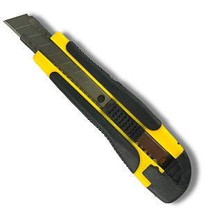 Estilete Profissional Largo Emborrachado 18mm + 2 Lâminas