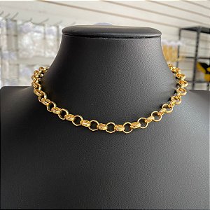 Colar Choker Elos Dourado